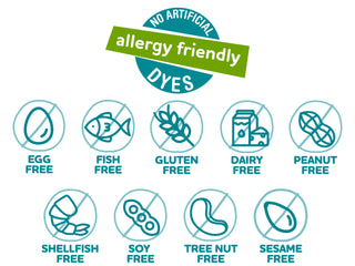 Allergy friendly. No artificial dyes.