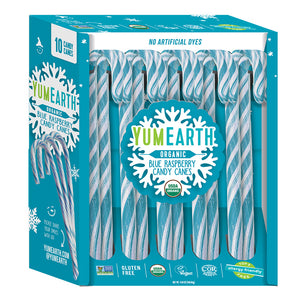 holiday organic blue raspberry candy canes