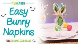 Take Your Easter Table Spread to the Next Level with these Easy Bunny Napkins-YumEarth