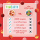 Comparison graphic showing YumEarth candy has no artificial dyes and is made with organic ingredients.