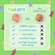 Graphic comparing YumEarth fruit snacks to other brands, highlighting no artificial dyes and made with organic ingredients.