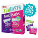 YumEarth Fruit Snacks 20-pack box with individual snack pouches, labeled free from artificial dyes and allergy-friendly