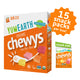YumEarth Chewys 15-pack box with individual snack pouches in assorted flavors, labeled free from artificial dyes and allergy-friendly