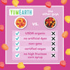 YumEarth vs other brand comparison showing no artificial dyes, non-GMO, and certified vegan.