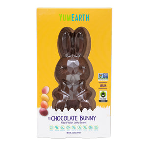 easter chocolate bunny with jelly beans
