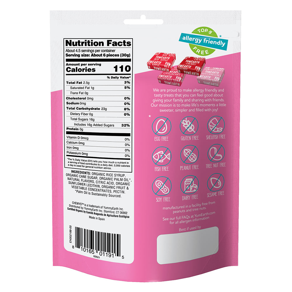 Organic Fruity Red Chewys