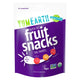 YumEarth Fruit Snacks resealable pouch in purple packaging, labeled free from artificial dyes and allergy‑friendly.