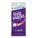 Front of a YumEarth fruit snacks pouch in teal and purple packaging with fruit shapes, labeled free from artificial dyes and allergy‑friendly.