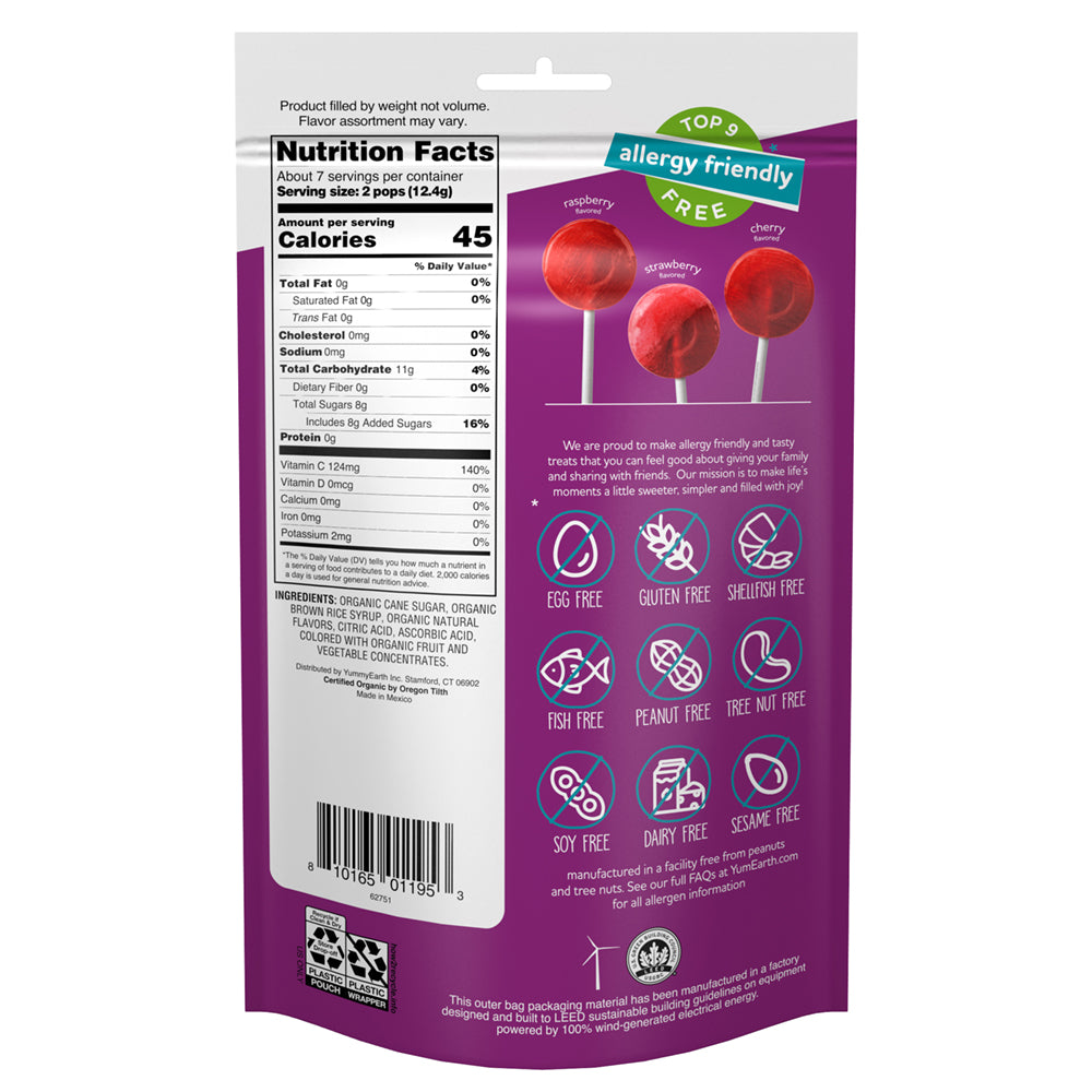 Organic Vitamin C Lollipops | Allergy Free Vitamin C Lollipops