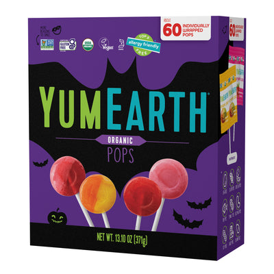 halloween organic lollipops 60ct