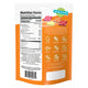 YumEarth back label showing nutrition facts with 110 calories and badge for free from artificial dyes