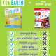 YumEarth vs other candy brands showing features like “no artificial dyes”