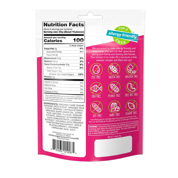 Organic Strawberry Licorice Candy Allergy Free Licorice Candy